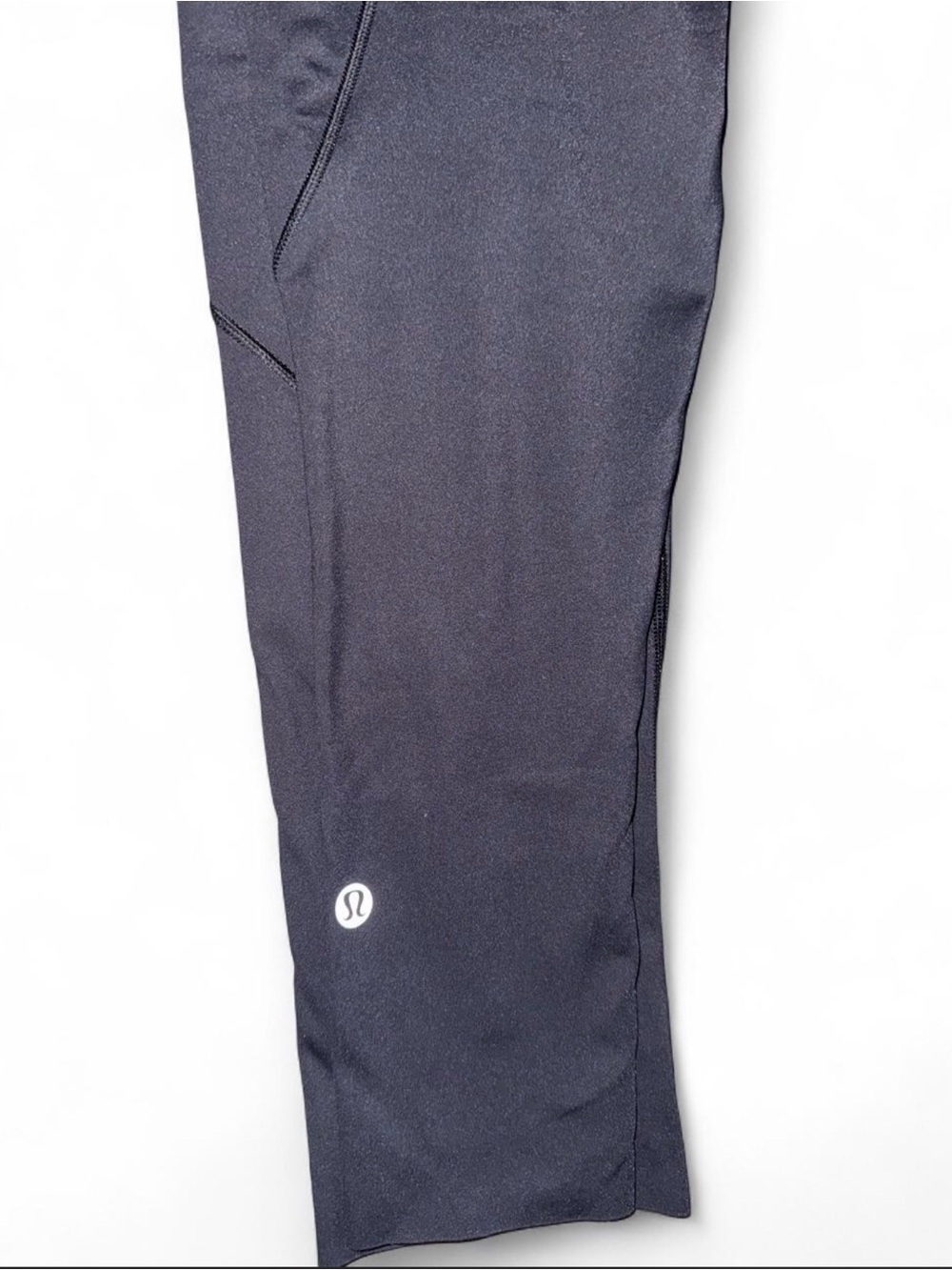 lululemon athletica Black Capris with Reflective Logo